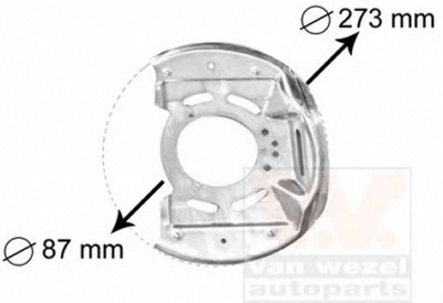VAN WEZEL 3763371 -  Отражатель, диск тормозного механизма